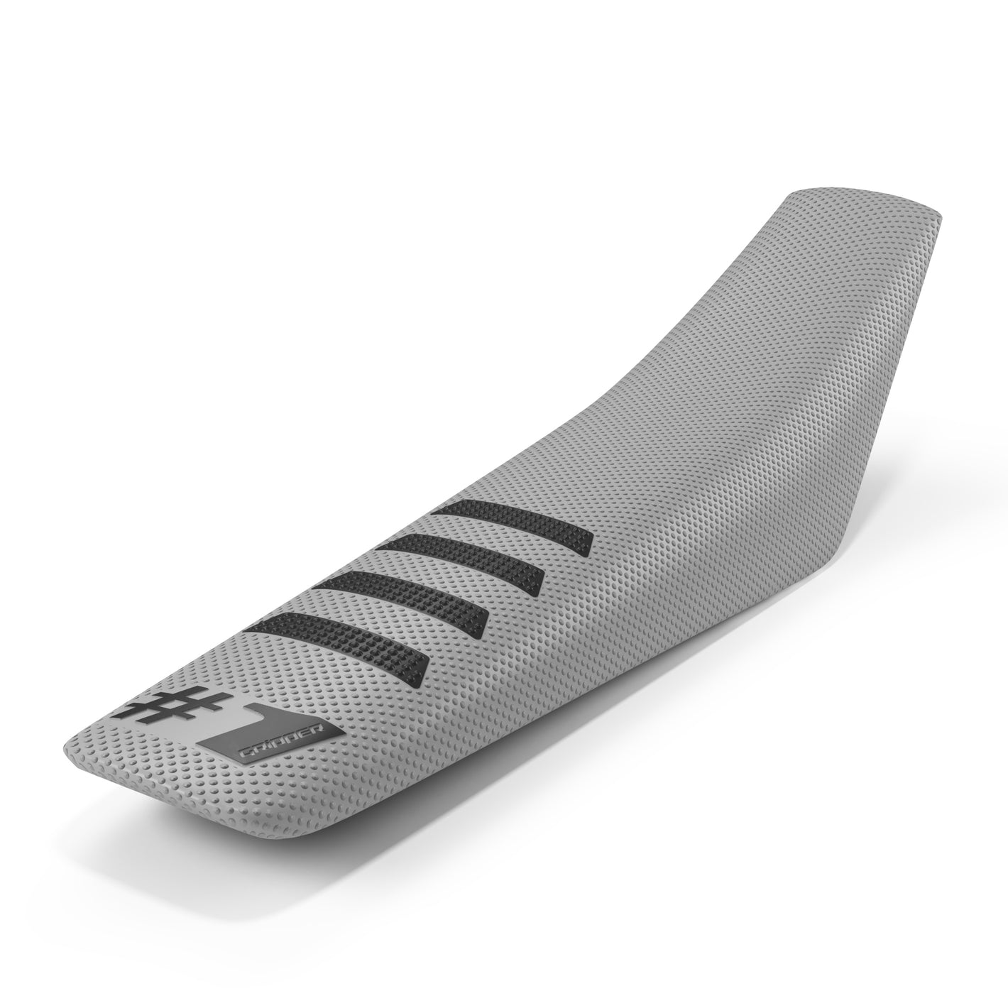 Sadelöverdrag - RIBBED - Ljusgrå/Gul