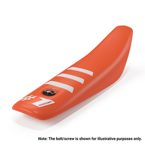 LIGHT RIB MINI Sadelöverdrag - Orange/Vit