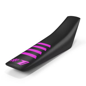 Sadelöverdrag - RIBBED - Svart/Rosa