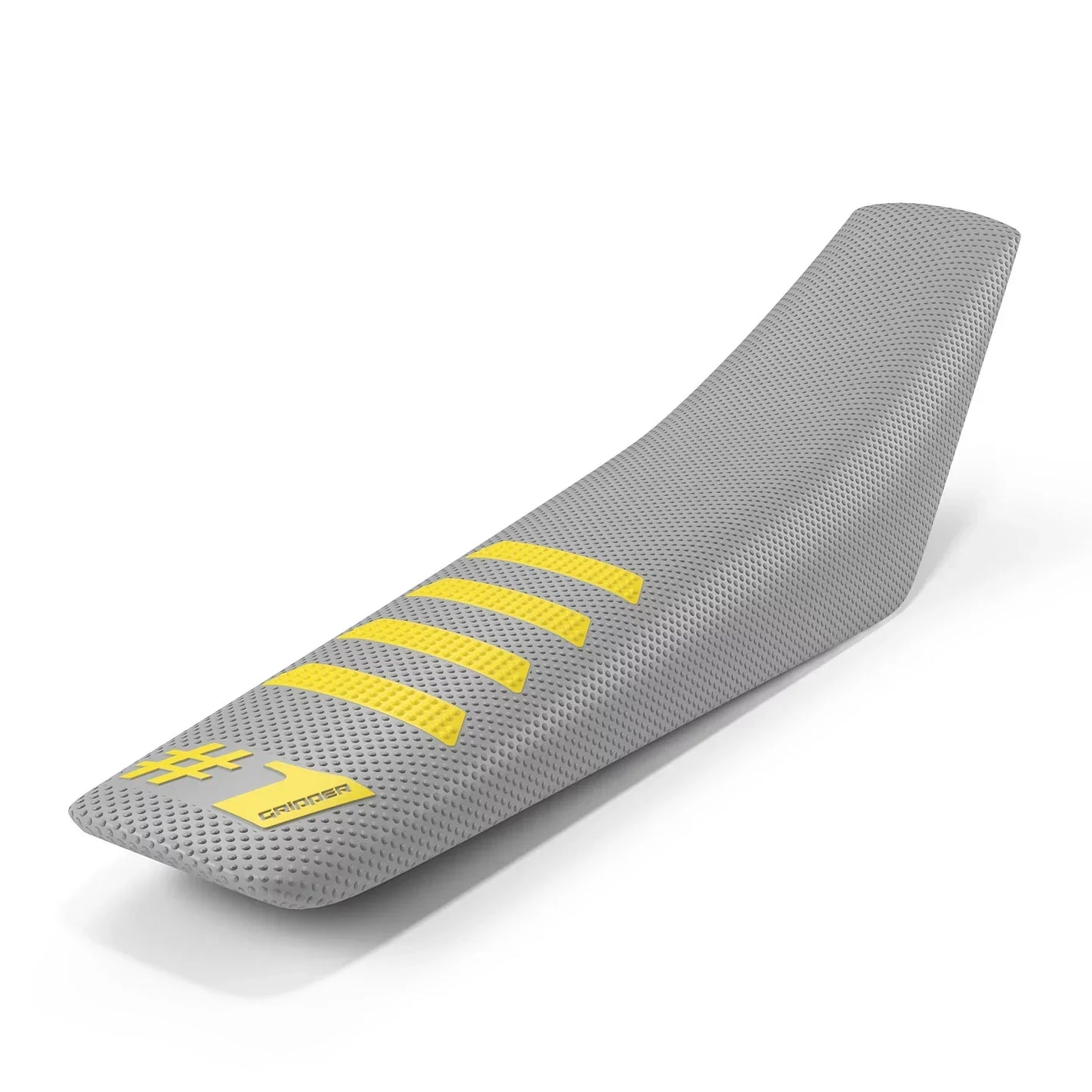 Sadelöverdrag - RIBBED - Ljusgrå/Gul