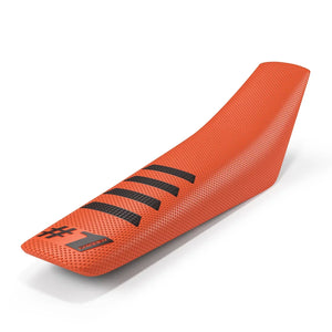 Sadelöverdrag - RIBBED - Orange/Svart