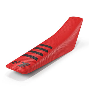 Sadelöverdrag - RIBBED - Röd/Svart