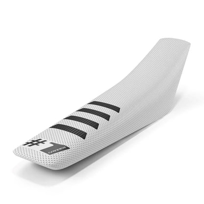 Sadelöverdrag - RIBBED - Vit/Svart