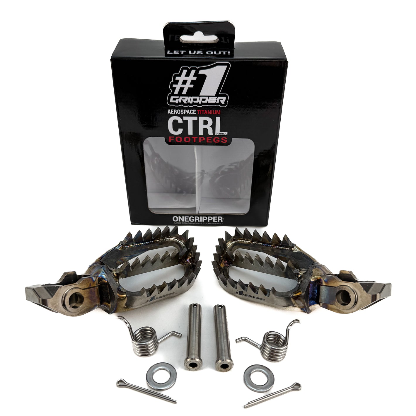 Ti-CTRL Footpegs - Ultra-Grip - KTM/HQV/GG/Beta